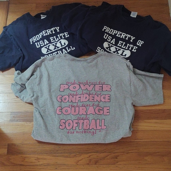 Gildan Tops - Lot of 3 Softball Shirts